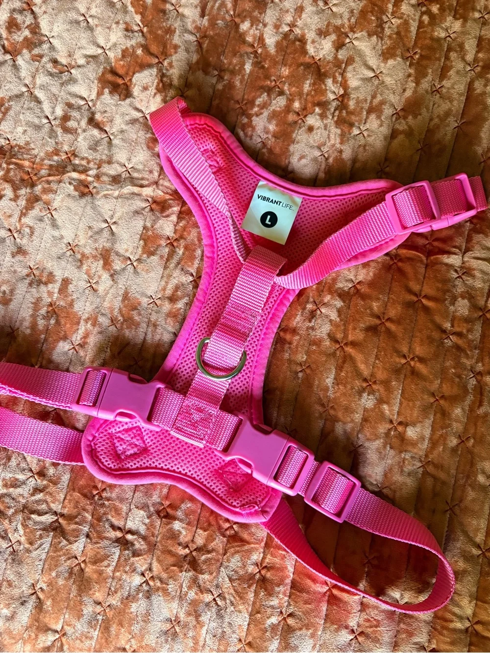 Pink Dog Harness with Paw Logo